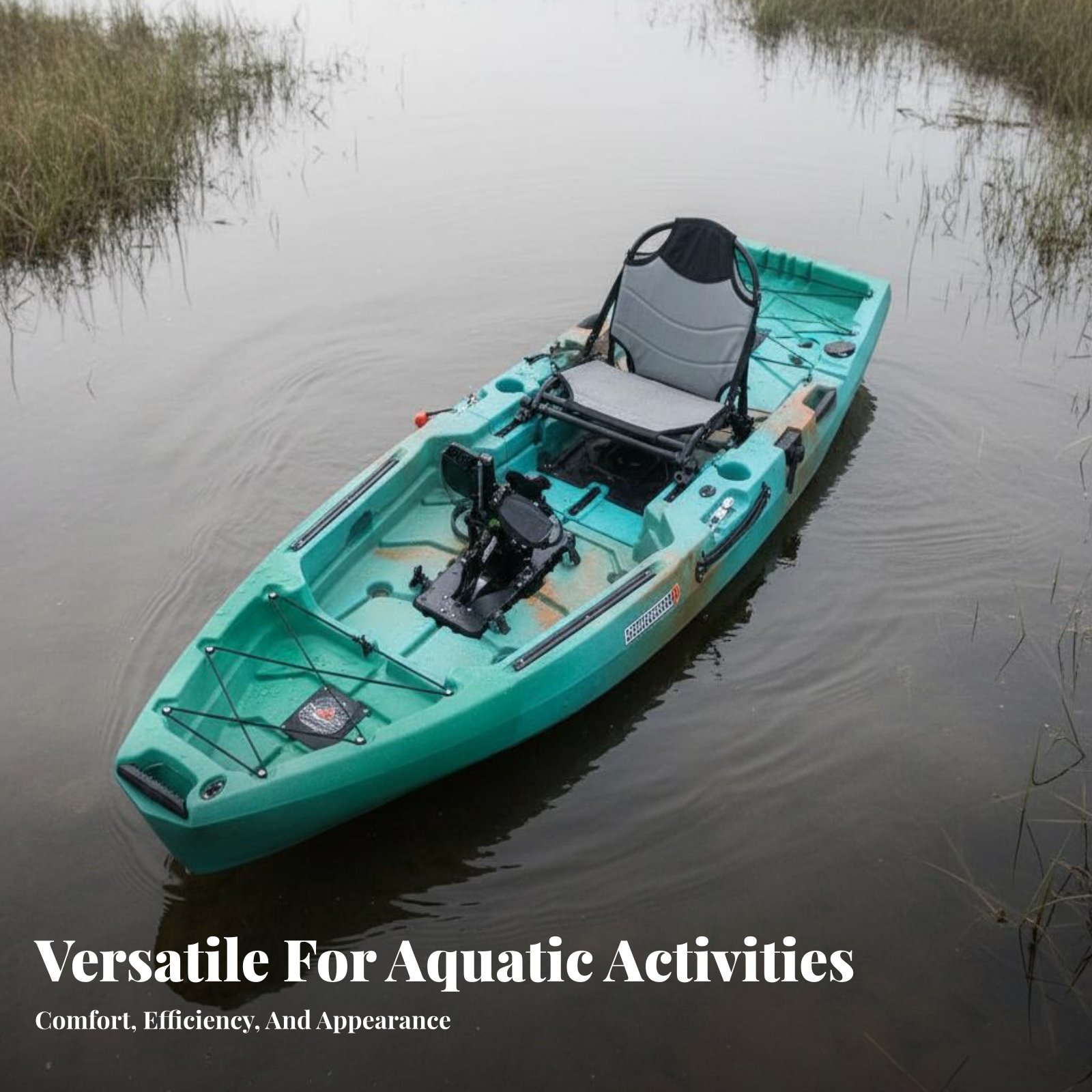 Fishing Kayak Sit On Top - Надувная рыболовная лодка с педальным приводом,