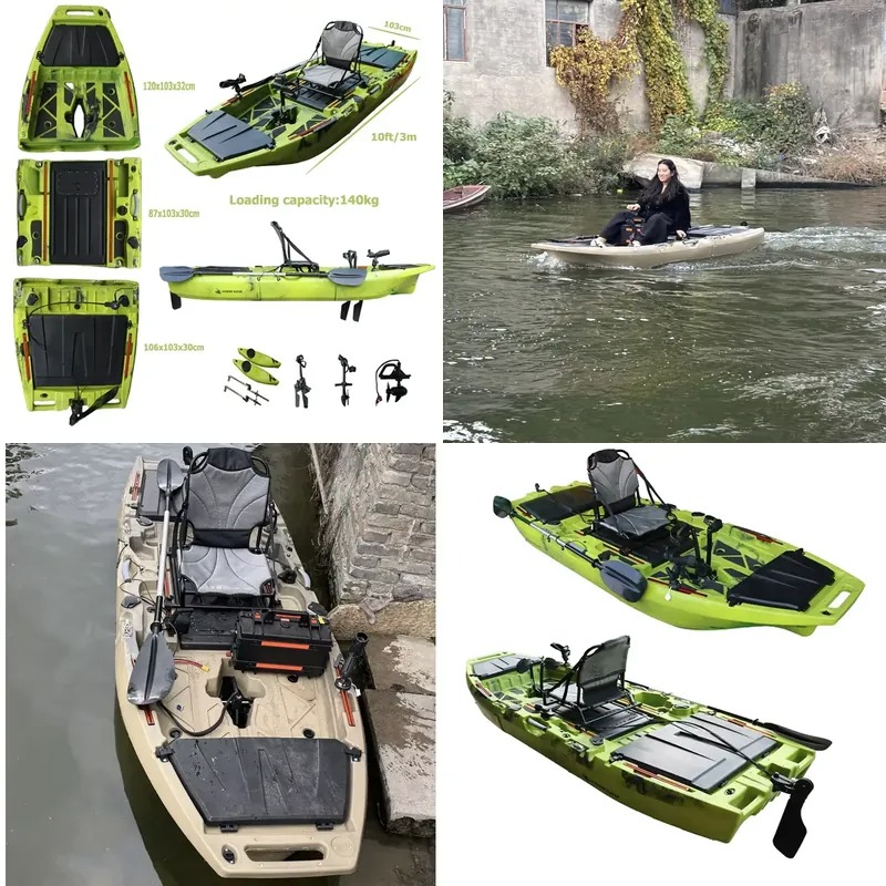 Fishing Kayak Pedal Drive - 10-футовый каяк с педальным приводом и