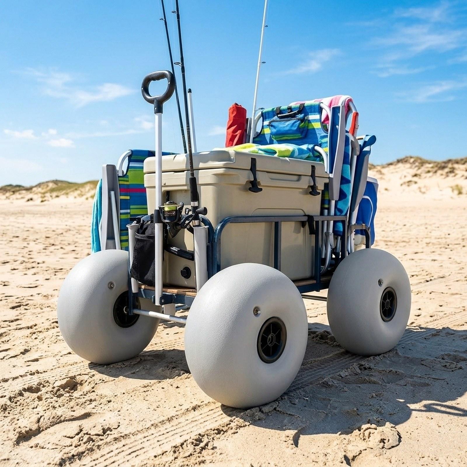 Fishing Kayak Cart - Пляжная тележка с колесами для песка,