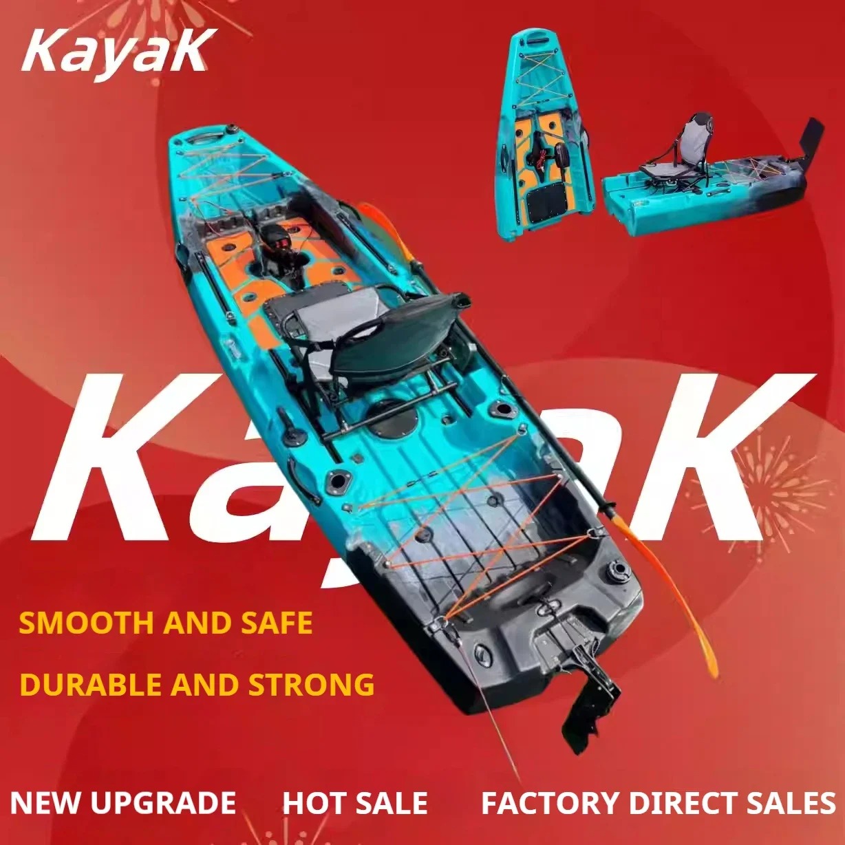 Модульный каяк-каноэ из LLDPE  – обзор и цена Fishing Kayak Pedal Drive