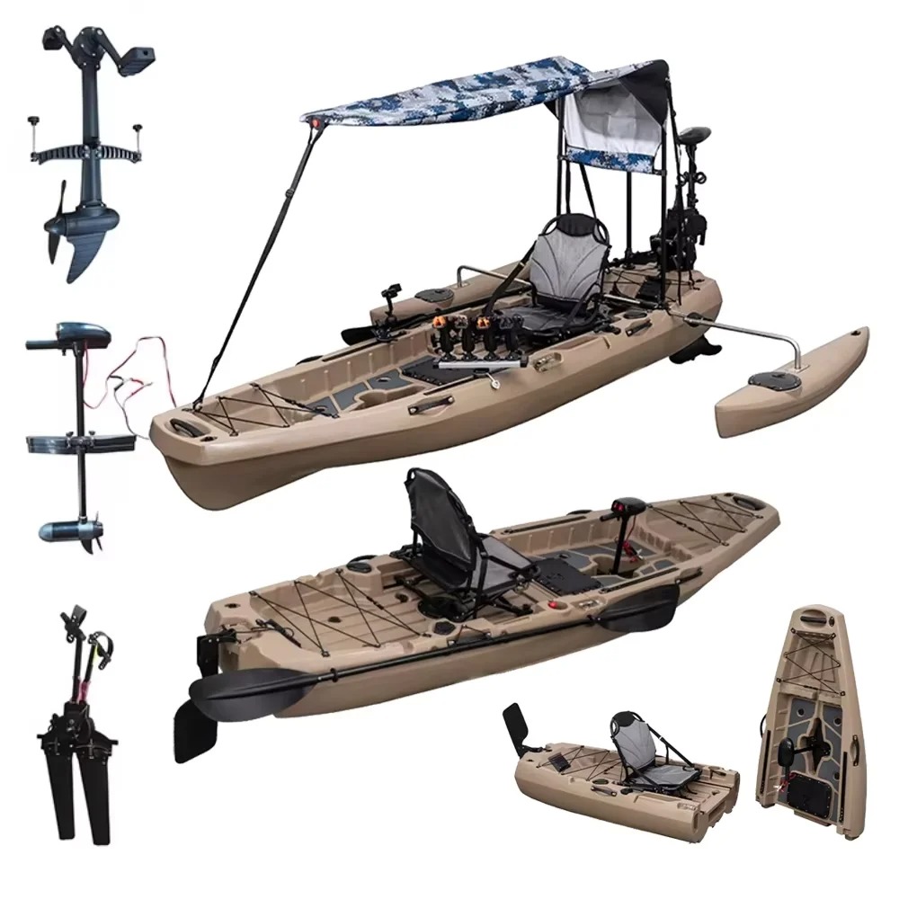 Модульный каяк-каноэ из LLDPE  – обзор и цена Fishing Kayak Pedal Drive
